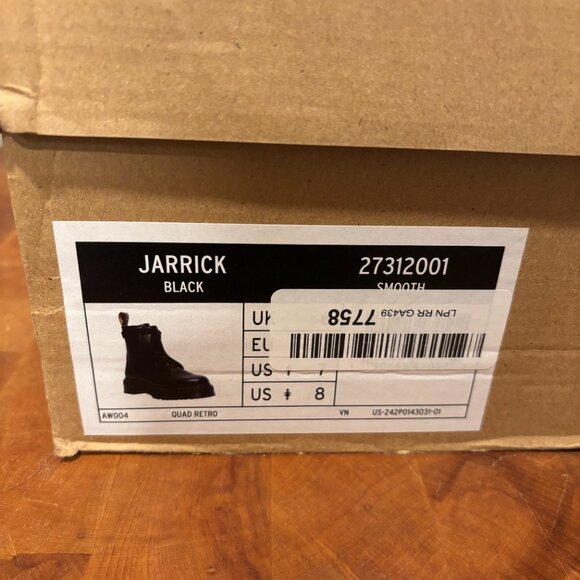 Dr. Martens Jarrick Smooth Leather Platform Boots Womens US Size 8 Black - Picture 7 of 7